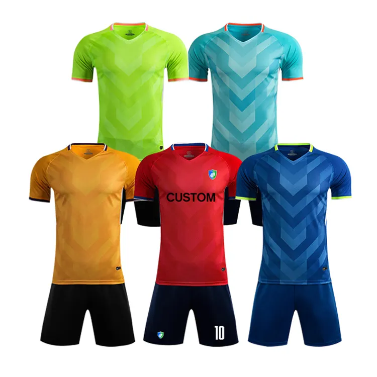 Özel Logo futbol forması 2023 2024 yüceltilmiş erkekler futbol üniformaları Set düz boş futbol giyim OEM Custom Made futbol forması