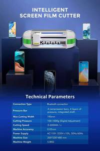 Yazılım dahili kesici plotter TPU hidrojel ekran koruyucu ve arka kapak cilt kesme makinası - Product Image 4