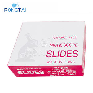 Rongtai Ui Wortel <span class=keywords><strong>Tip</strong></span> Microscoop Glaasje Productie Microscoop Depressie Glaasjes China Gekleurde Microscoop Glaasje - Product Image 3
