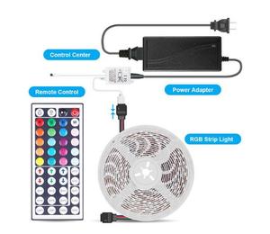 ขายร้อน24คีย์44คีย์ IR ควบคุมกับอะแดปเตอร์5050 RGB 60 Leds/m 300 Leds/ ม้วน IP65กันน้ำนำแถบเต็มชุด - Product Image 4