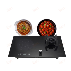 2燃烧器双内置厨房燃气灶具电电磁炉带定时器数字触板家用 - Product Image 1