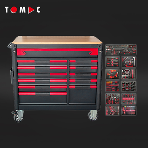 TOMAC 12抽屉重型大型滚动工具手推车，带293pcs OEM工具套件卡车工具 - Product Image 1