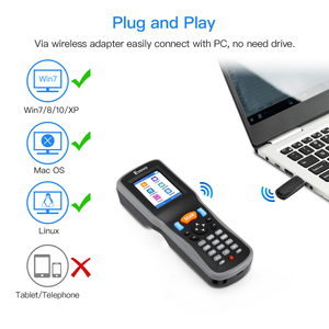 Eyoyo 1D escáner de código de barras inalámbrico portátil colector de datos de inventario contra escáner con receptor USB y LCD TFT de 2,2 pulgadas - Product Image 3