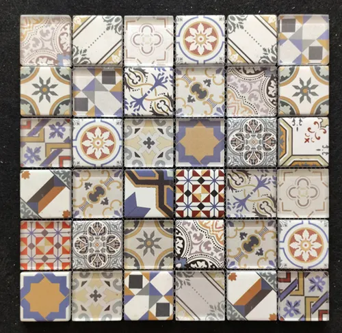 Moroccan Crystal Glass Mosaic Tile Swimming Pool Factory Water Jet Flower Marble Stone Mosaic Tile Picture For Kitchen