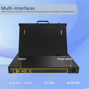 KVM-17316H 1U机架安装发光二极管KVM开关8/16端口，用于HDMI USB本地控制台和双电源输入17.3英寸发光二极管KVM抽屉库存 - Product Image 3