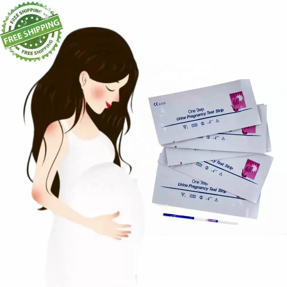 जल्दी गर्भावस्था मूत्र एचसीजी घर स्वच्छता परीक्षण पट्टी उच्च सटीकता में कम से कम 5 मिनट के लिए महिलाओं थोक