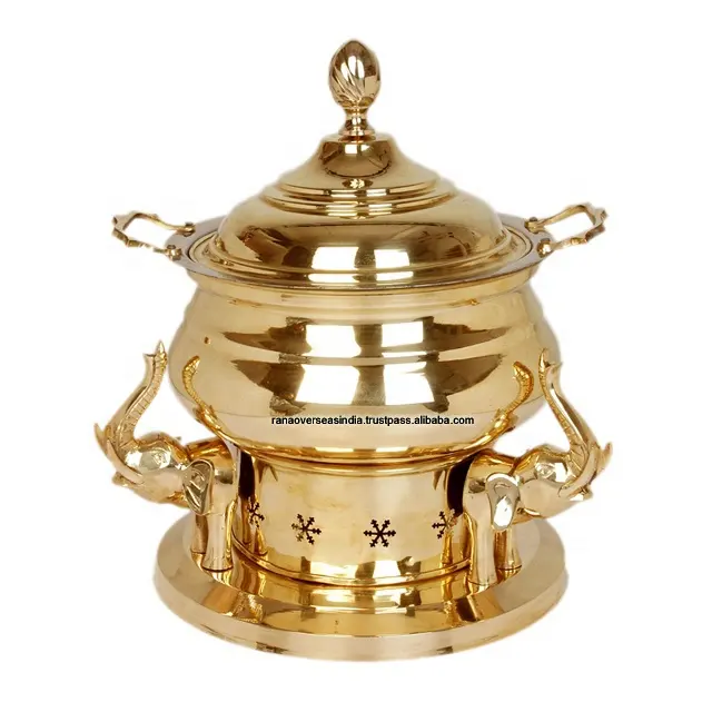 Melhor Preço Atacado Brass Chafing Dish Commerical food Warmer Servindo Prato Para Hotel & Restaurant Supplies