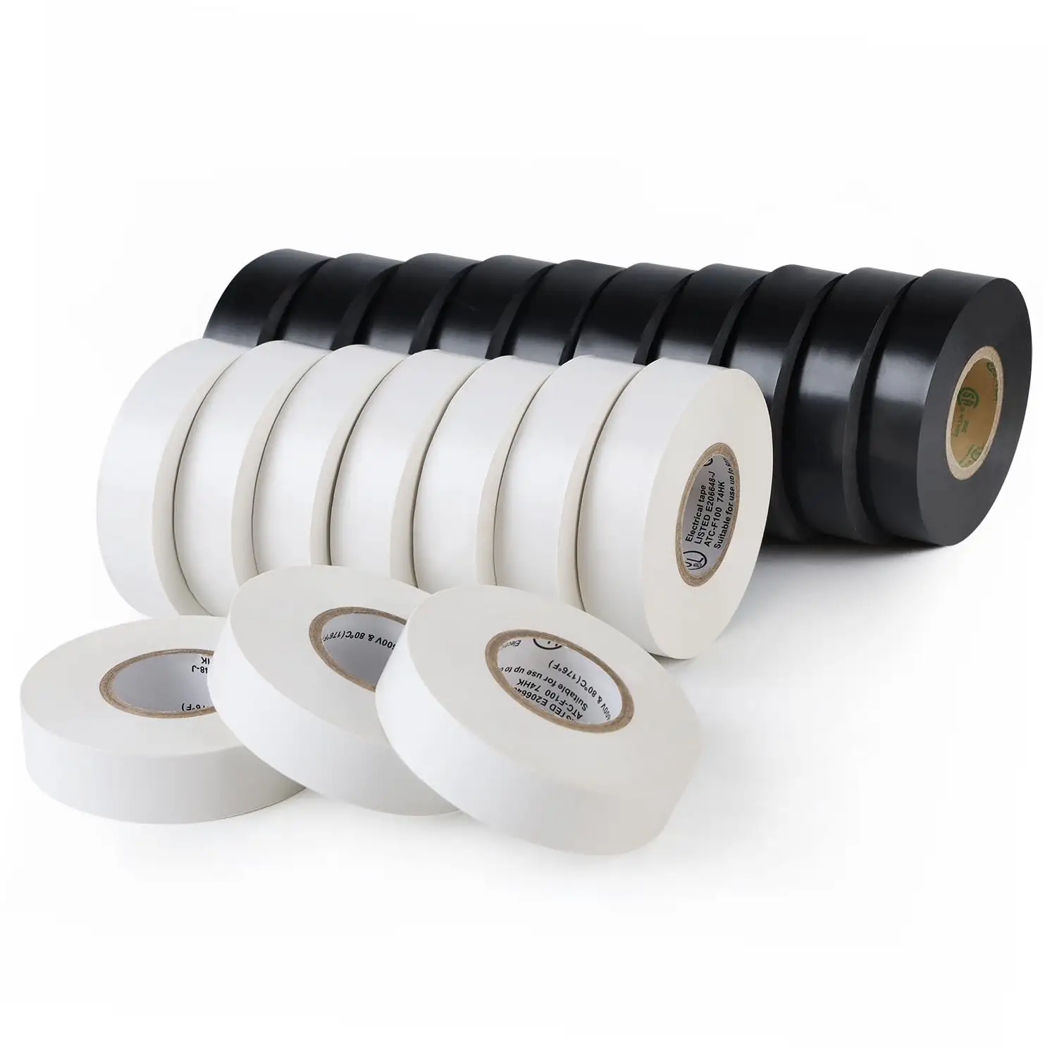 PVC băng màu đen trắng nhiệt độ cao cách điện băng chịu áp lực cao không thấm nước PVC cách điện băng