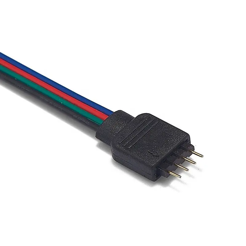 Kabel Konektor LED Pria 4 Pin Kabel Konektor RGB 10Cm Kabel Listrik untuk 5050 3528 Lampu Strip Led Rgb
