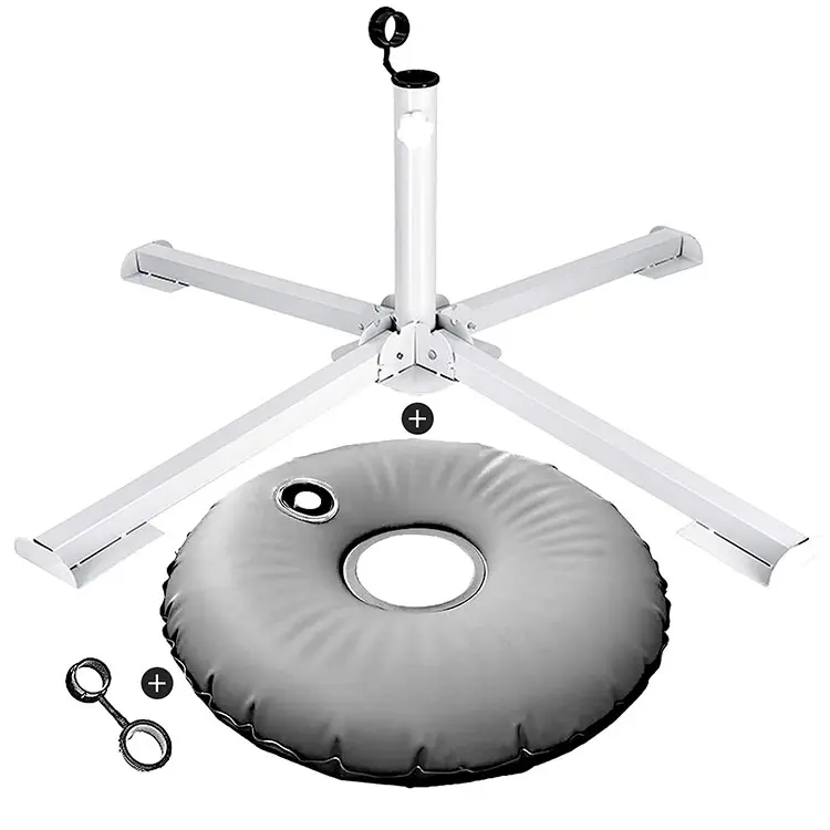 Ljh-mech — support de Parasol de plage Portable pliable et réglable, ensemble de 3 pièces, Base de Parasol, pour l'extérieur