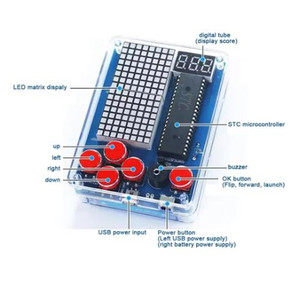 Apprendimento del progetto di saldatura Kit di gioco elettronico artigianale con quattro giochi retrò luminosità regolabile interruttore di musica scuola superiore - Product Image 6