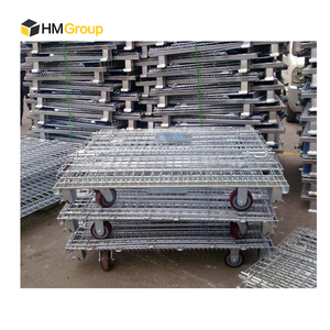 Gran oferta, transporte logístico, almacén móvil portátil, fábrica de acero, contenedores de malla de alambre directos con ruedas - Product Image 4