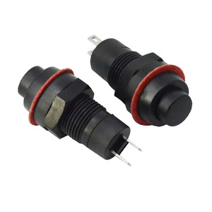 2 inserti a testa piatta interruttore a pulsante rosso in metallo interruttore a pulsante struttura elettronica per 250v/24v/220v/12v 10A plastica - Product Image 6