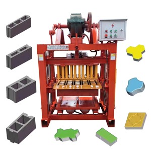 Máquina de ladrillos semiautomática para bloques huecos, línea de producción de bloques de piedra de pavimentación, usando materia prima de cemento, número de máquina de fabricación de bloques, número de referencia: 1, 2 - Product Image 3