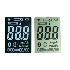 Fabrik digital 7 Segment tn positiv negativ va lcd Bildschirm Benutzer definierte opto elektronische medizinische lcd Anzeige für Blutzucker messgerät - Product Image 2