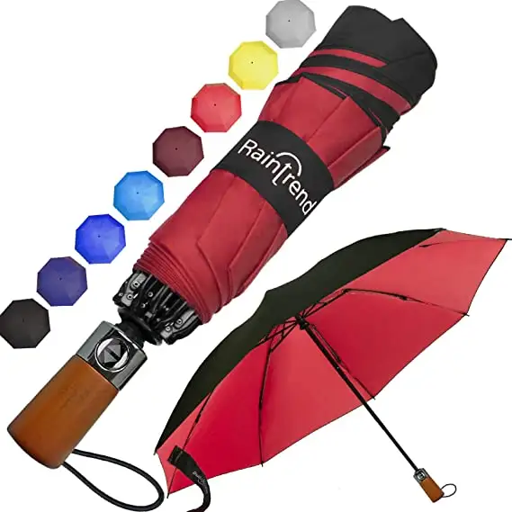 Venta caliente paraguas para la lluvia sombrillas Auto abrir y cerrar deportes de motor de gama alta tres paraguas plegable con impresión de logotipo