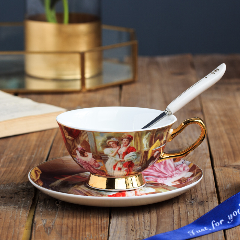 Zogifts ชุดแก้วกาแฟสไตล์อาหรับถ้วยแบบตุรกีหรูหราสำหรับงานแต่งงานชา