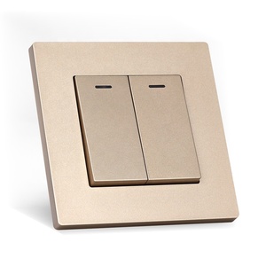 Interruttori a parete e prese interruttori elettrici a pulsante moderni montati a parete 2 Gang 1 Way interruttore della luce a 2 vie con LED - Product Image 1
