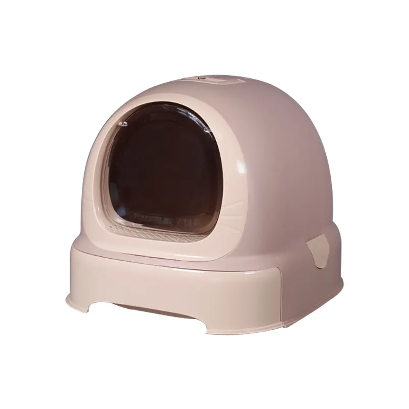 Nettoyage automatique pour animaux de compagnie en gros produits de toilette pour chat en plastique grand espace boîte à litière pour chat fermée bacs à litière pour chat