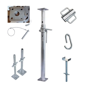 镀锌模板可调钢支撑支柱金属重型脚手架，带方板和螺旋千斤顶 - Product Image 3