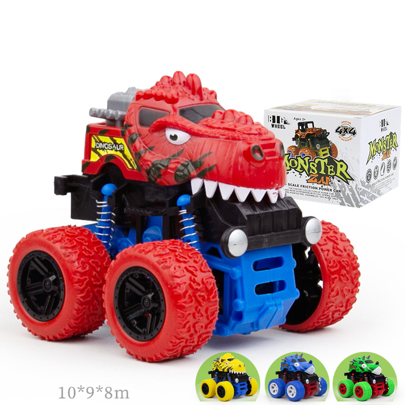 Boîte de couleur voiture dinosaure