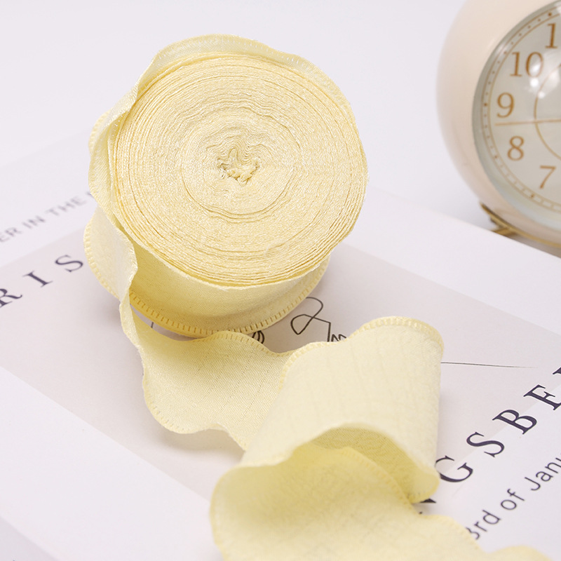 Amarillo claro, 4 cm * 10 yardas, sin tarjeta de papel y sin cinta.