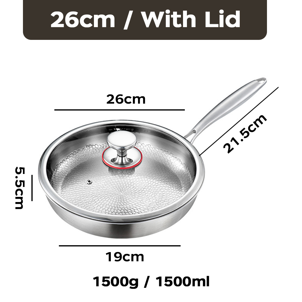 Poêle à frire 26 cm avec couvercle