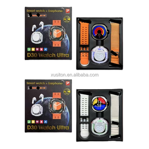 2024 relojes spor akıllı saat <span class=keywords><strong>D30</strong></span> ultra İzle 7 kulaklık 2 in 1 takım 2 kayış 1.52 "BT çağrı kalp hızı akıllı saat kulakiçi ile