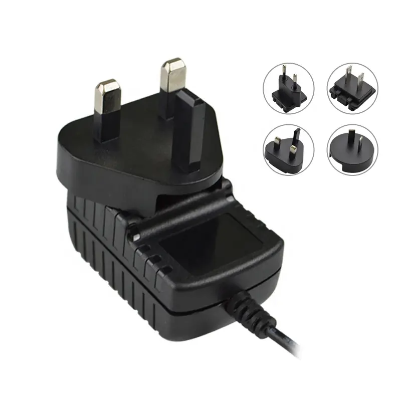 Adaptador de alimentação de comutação, carregador 4.2v 5v 1a 1.2a fonte de alimentação com tomada intercalável