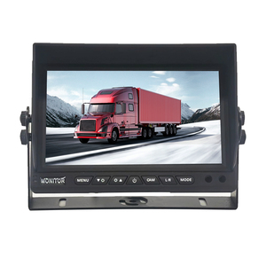 7 pulgadas portátil TFT LCD autobús camión TV Monitor Control remoto 24V Quad Universal pantalla dividida 4 canales RCA entradas cámara de respaldo - Product Image 2