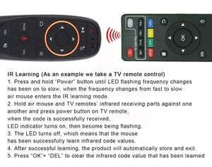 Hava fare BT ses uzaktan kumanda G10 G10s G10 Pro 2.4g jiroskop ile Ir öğrenme kullanımı için Android Tv kutusu Mini X96 Mini - Product Image 3