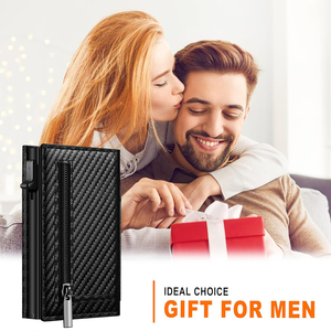 Hot bán Slim tối giản nhôm phía trước ví túi với RFID chặn Pop Up trường hợp và thẻ tín dụng ví - Product Image 6