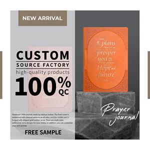 Classical PU Leather Hard Cover Customized Prayer <strong>Bible</strong> Notebooks Verset Planner with Scriptures Book Printing Christian Journal - Product Image 3