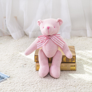 Light Up mor melek dolması anahtarlık kalp şeklinde 10cm sevimli beyaz pembe oyuncak ayı peluş oyuncaklar - Product Image 5
