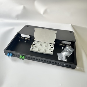 1U 32 Core Totalmente equipado SC/UPC Simplex Tipo de cajón Marco de distribución ODF Panel de conexión de fibra óptica - Product Image 2