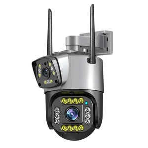 Cámara IP inalámbrica inteligente V380 de 4MP para exteriores, 360 Pan Tilt AI Technology 360, red WiFi integrada, dos tarjetas de memoria de Audio, Sensor CMOS - Product Image 1