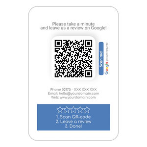 NFC Google Bewertungskarte mit QR-Code wiederverwendbare Smart Card Tipsen auf Bewertungskarte - Product Image 4