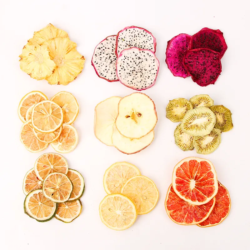 Vente en gros de meilleures tranches de fruits mélangés saines naturelles sans sucre pour le thé ou la décoration