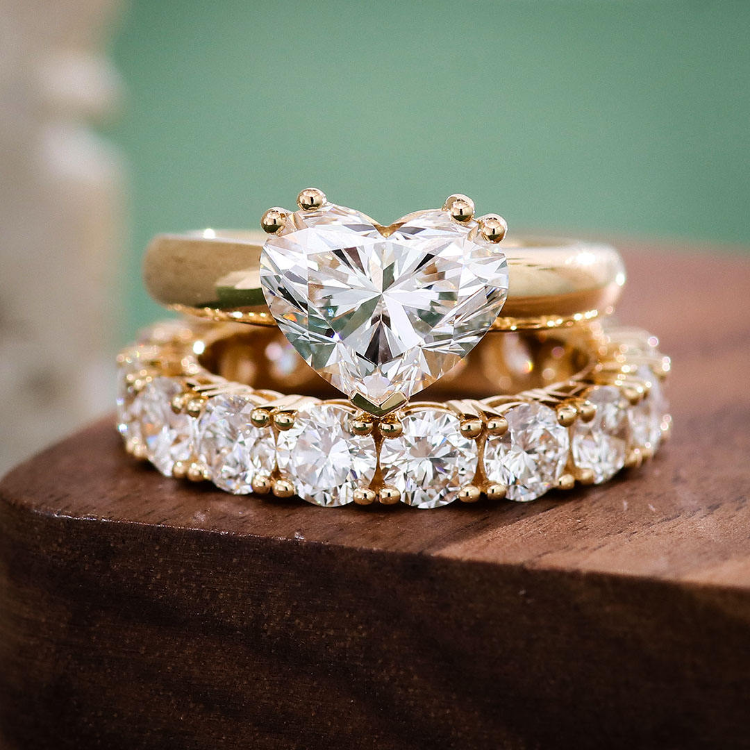 แหวนเพชรแล็บโกลด์ 10K สีเหลือง