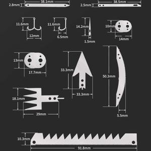 EDC 22 In 1 olta takımı kredi kartı çok aracı Survival balıkçılık kart açık acil kamp avcılık yürüyüş EDC kiti - Product Image 4