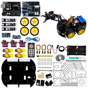 LAFVIN Mechanical 4WD Roboterarm Car Kit für Roboterarm Programmier bar Für UNO Set für Arduino