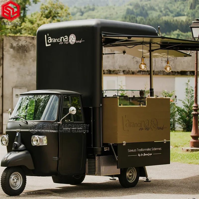 2024 мороженое Кофе фургон пивной бар хот-дог электрическая тележка для еды Тако мобильный кухонный Ресторан винтажный мобильный грузовик для еды