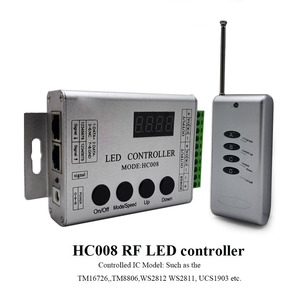 HC008 Программируемый RGB светодиодный контроллер 4-клавишный RF-контроль DC5-24V 133 режимов эксклюзивный для WS2812 WS2811 светодиодный пульт дистанционного управления - Product Image 2