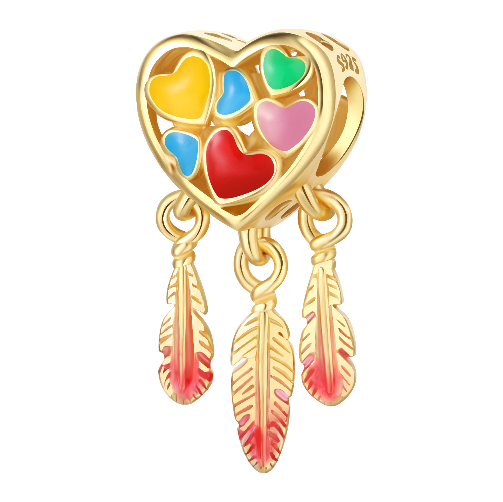 Osc0145-colorful epoxy love dream catcher beads