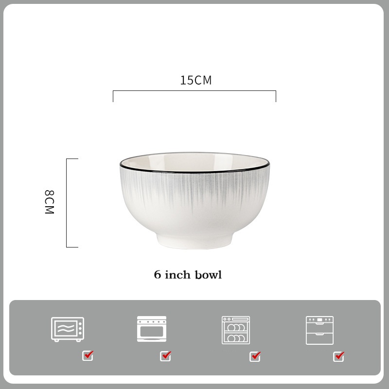 Bol blanc de 7 pouces