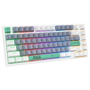 100% probado OEM G52 82 teclas RGB iluminación Teclado mecánico con cable para juegos de negocios tipo ordenador interruptor marrón