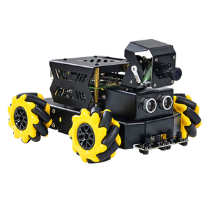 Çok yönlü Raspbot V2 AI görüş Robot araba ahududu Pi 5 için Mecanum tekerlekler 2DOF PTZ Python programlama ile donatılmış