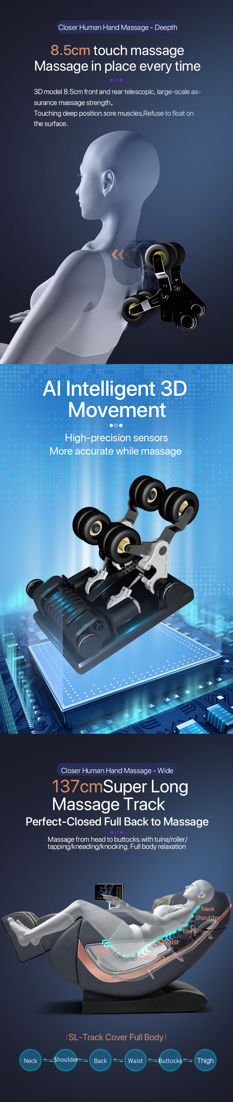Jare A8 New Arrival Factory Price 4D Massage Heating Vibrator Shiatsu Kneading Electric Hot Sales  Full Body Massage Chair