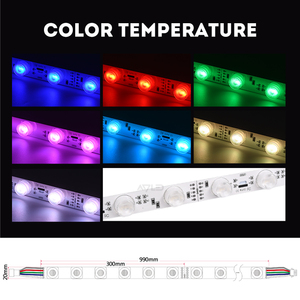 แถบไฟ DMX LED RGBW แบบเส้นตรง5050 24V 18 LEDs /m สำหรับ3D ส่องสว่างช่องป้ายอิเล็กทรอนิกส์ - Product Image 5