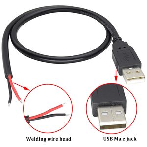 Oem/odm USB2.0 USB ปลั๊กตัวผู้เพื่อเปิดสายเปลือย2ขาสายชาร์จไฟสายเคเบิลต่อขยายปลายเปิดหางเปีย - Product Image 3